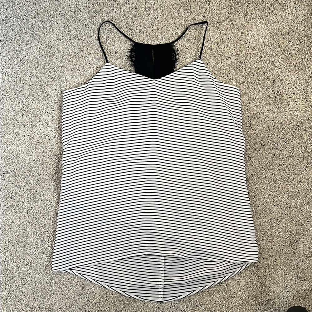 Express Black and White Striped Women's Top